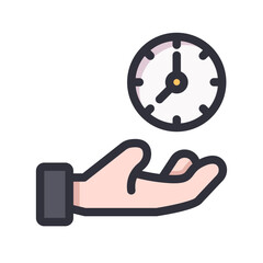 hand clock care Filled icon