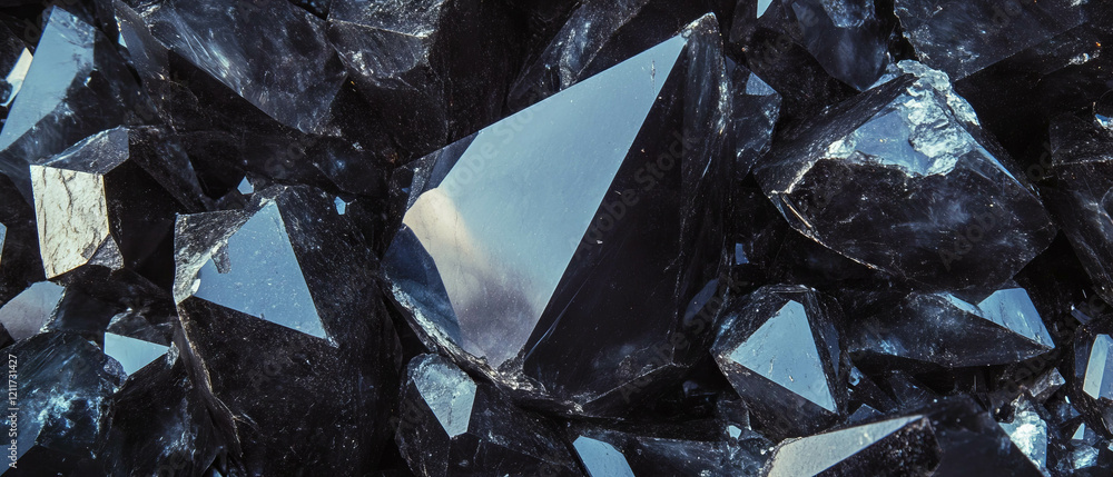 Aufkleber obsidian displays sharp edges and glassy surface showcasing natural beauty and texture
