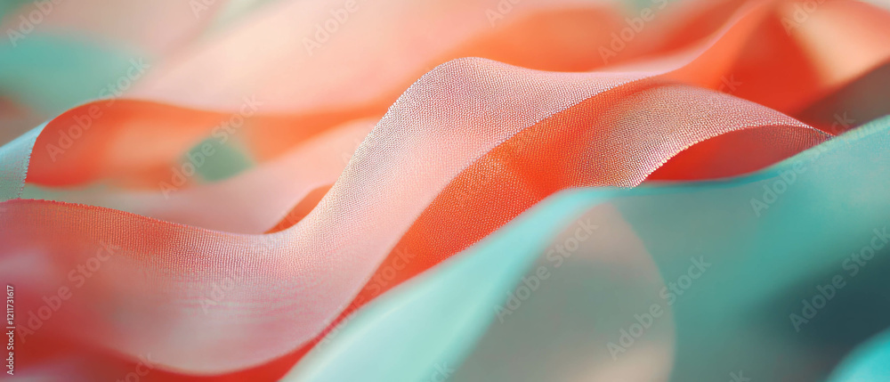 Aufkleber ombre ribbons exhibit smooth blending and vibrant color transitions in soft textures