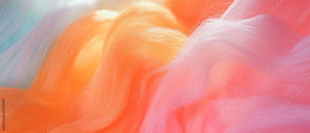 Poster Ombre ribbons display vibrant color transitions in smooth blending textures