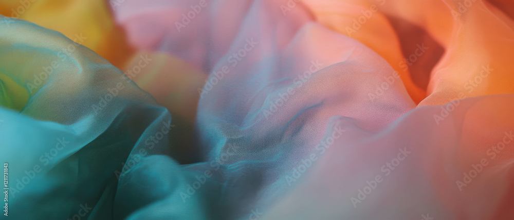 Poster gradual color transitions in ombre silk create smooth and captivating textures