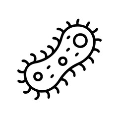 Bacteria icon on transparent background, concept of medicine