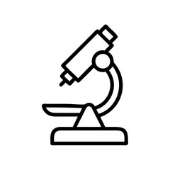 Microscope icon on a transparent background, medical concept