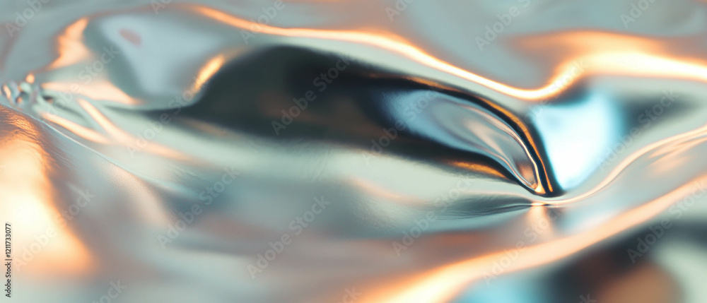Poster smooth surface of pearlized aluminum with subtle shimmer and flowing texture