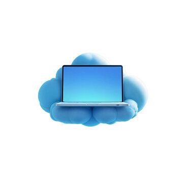 cloud computing concept with pc