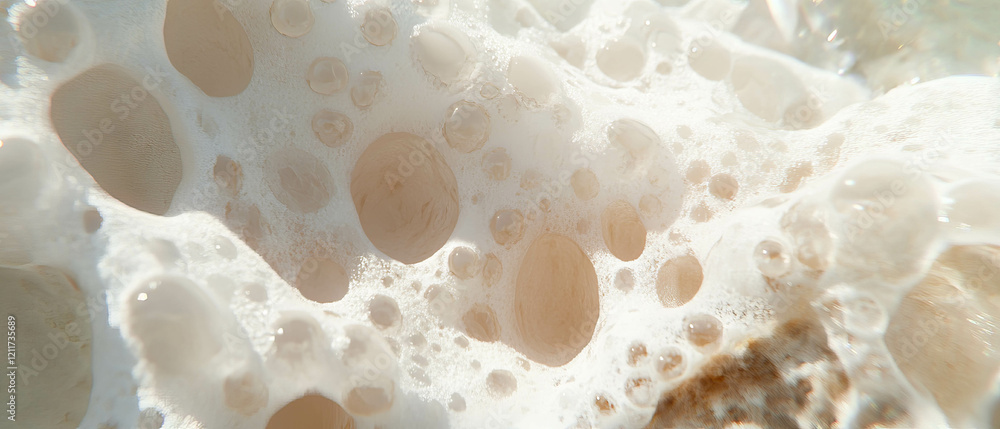 Poster exploring the unique porous texture and lightweight characteristics of pumice stone