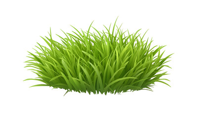 Lush green grass tuft, isolated, vibrant, nature backdrop, game asset