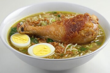 Delicious Chicken Noodle Soup with Egg