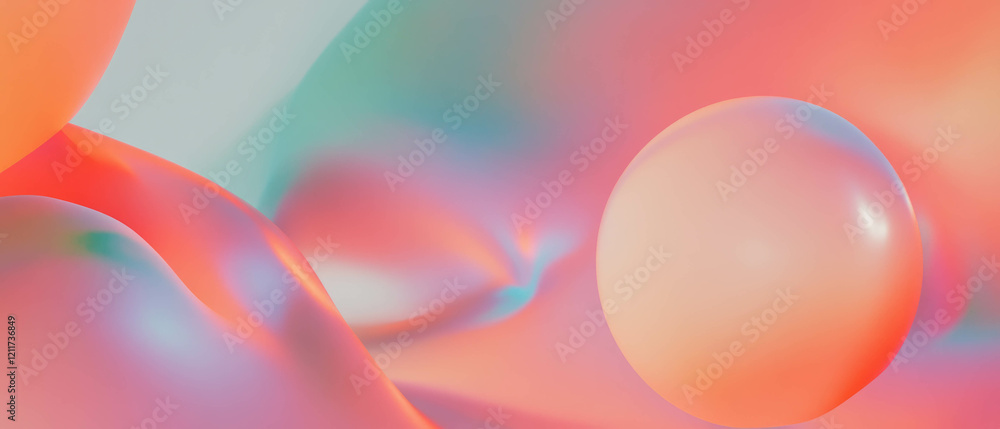Poster Vibrant rainbow textures with smooth gradients create a mesmerizing visual experience