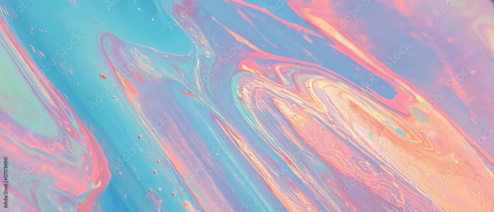 Poster Vibrant rainbow gradient with smooth transitions in a fluid abstract display of colors