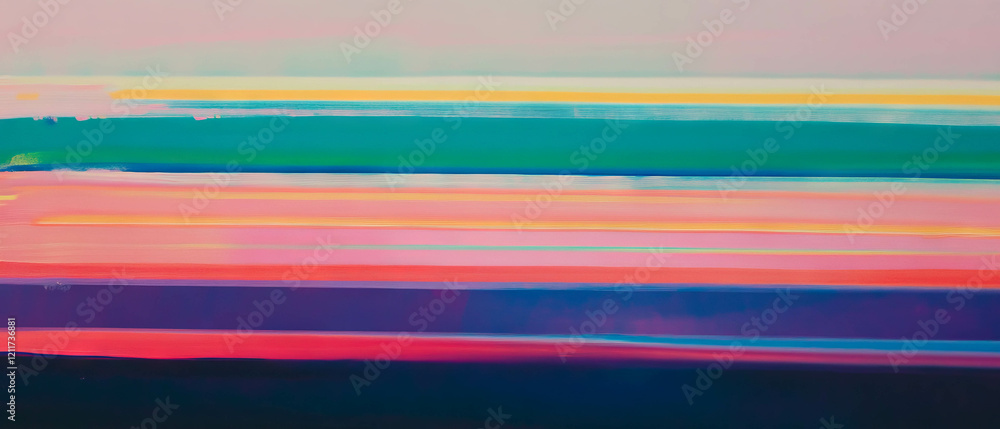 Poster vibrant rainbow stripes create a stunning and colorful horizontal texture