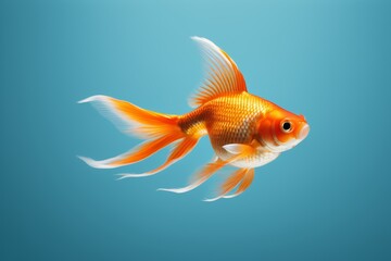 Fototapeta premium there is a goldfish that is swimming in the water