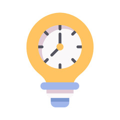 creative idea clock Flat icon