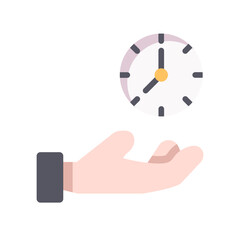hand clock care Flat icon