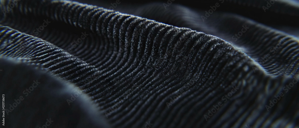 Poster soft ribbed velour with vertical lines showcasing a rich texture and elegance