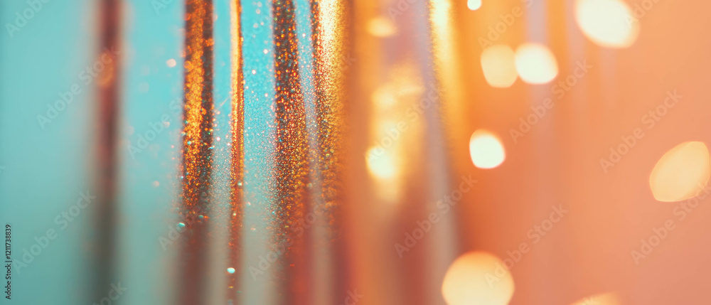 Poster mesmerizing ribbed velour texture with glitter and abstract shapes creates a stunning visual effect