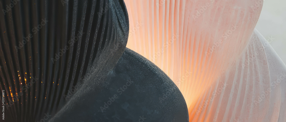 Poster elegant ribbed velour texture showcasing soft lines and abstract glitter details