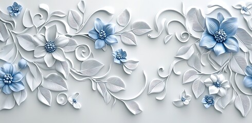 3D Wallpaper with a Stretch Ceiling Decoration Pattern for Elegant and Modern Interior Designs