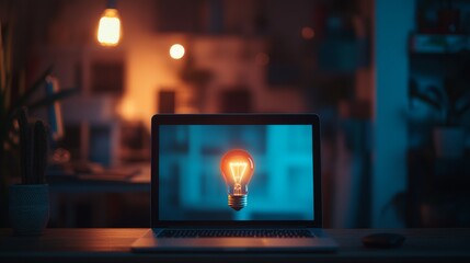 Digital technology background. Light bulb with a glowing digital. New idea concept. Futuristic technology. Business technology and innovation symbol for new idea, thinking, and futuristic energy power