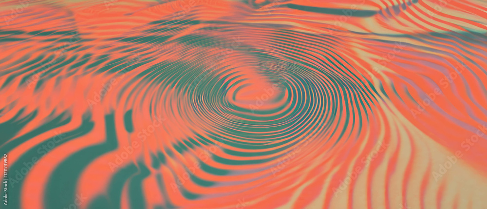 Poster Rotating patterns create dynamic movement and hypnotic effects in vibrant textures