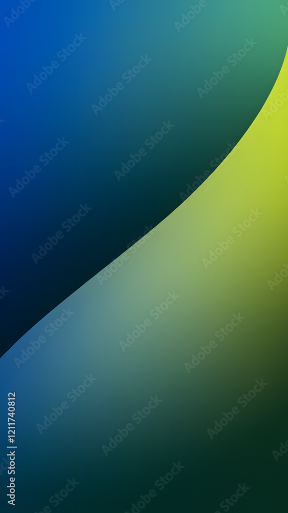 Poster colorful gradient design with smooth curves in blue and green shades creating a calming visual effec