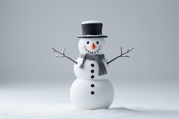 Fototapeta premium there is a snowman that is standing in the snow