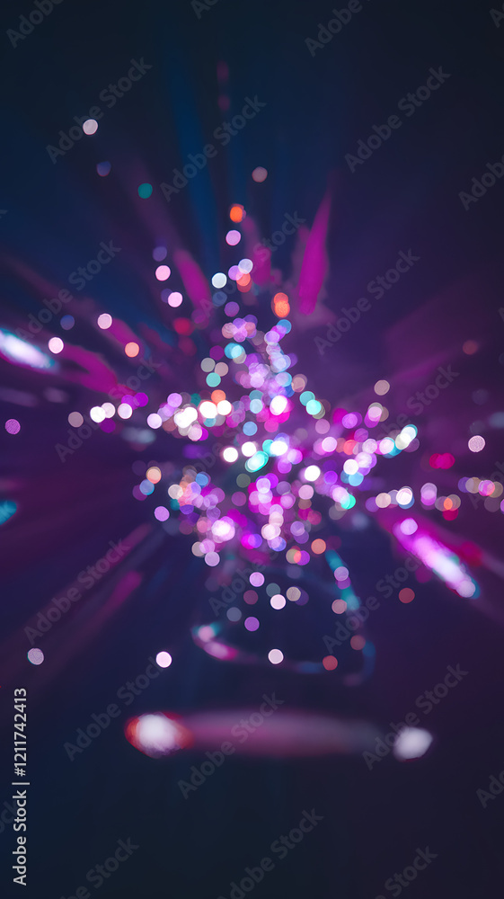 Poster brightly colored abstract light explosion creates a captivating visual effect in a dark background s