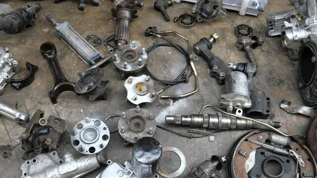 Auto parts on the ground
