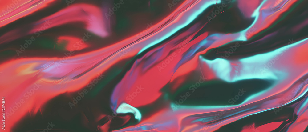 Poster captivating silk charmeuse texture with glossy sheen and smooth surface showcasing vibrant colors