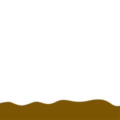 Fototapeta premium Abstract Brown Wave Border