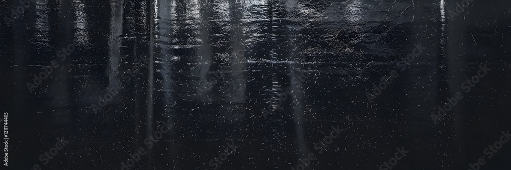 Aufkleber reflection of raindrops on a dark surface creating a moody atmosphere in the urban environment durin
