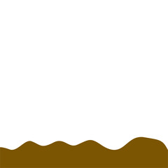 Fototapeta premium Abstract Brown Wave Border