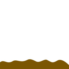 Obraz premium Abstract Brown Wave Border