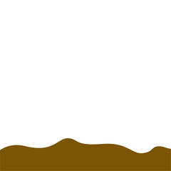 Obraz premium Abstract Brown Wave Border