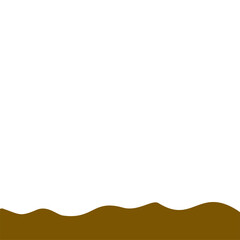 Obraz premium Abstract Brown Wave Border