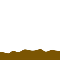 Obraz premium Abstract Brown Wave Border