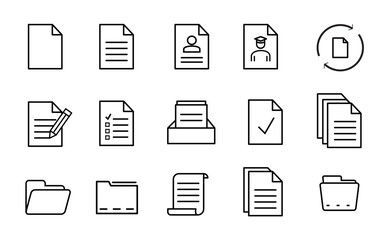 Documents Icons Set, legal documents symbol 