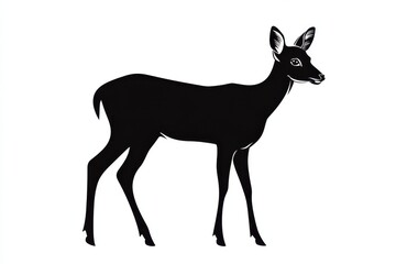 Fototapeta premium Silhouette of a graceful deer.