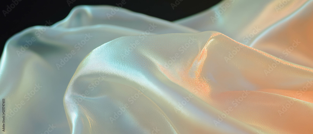 Poster textured spun silk showcasing smoothness and softness in elegant drapes
