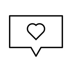 like icon vector simple black line white background