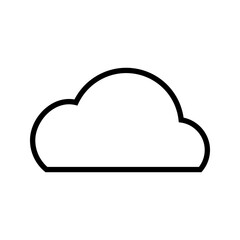 cloud icon vector black line white background