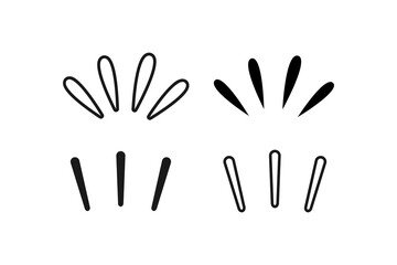 Obraz premium comic style exclamation mark icon set burst shape