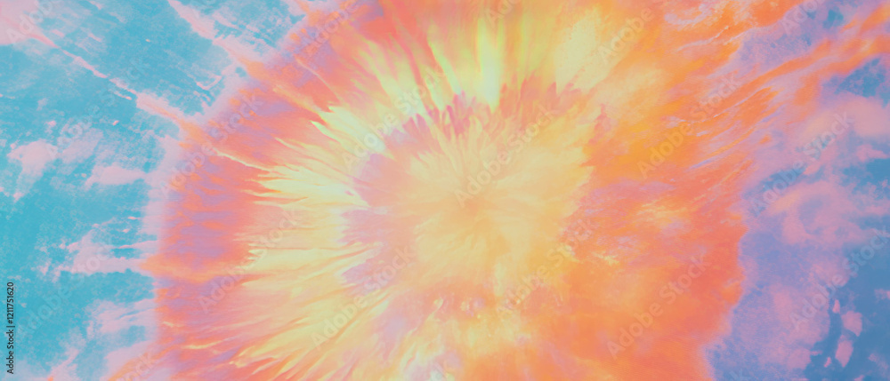Aufkleber Vibrant tie-dye patterns creating swirling textures with bright colors and dynamic designs