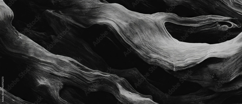 Poster Exploring the intricate texture and deep grooves of weathered tree bark in nature