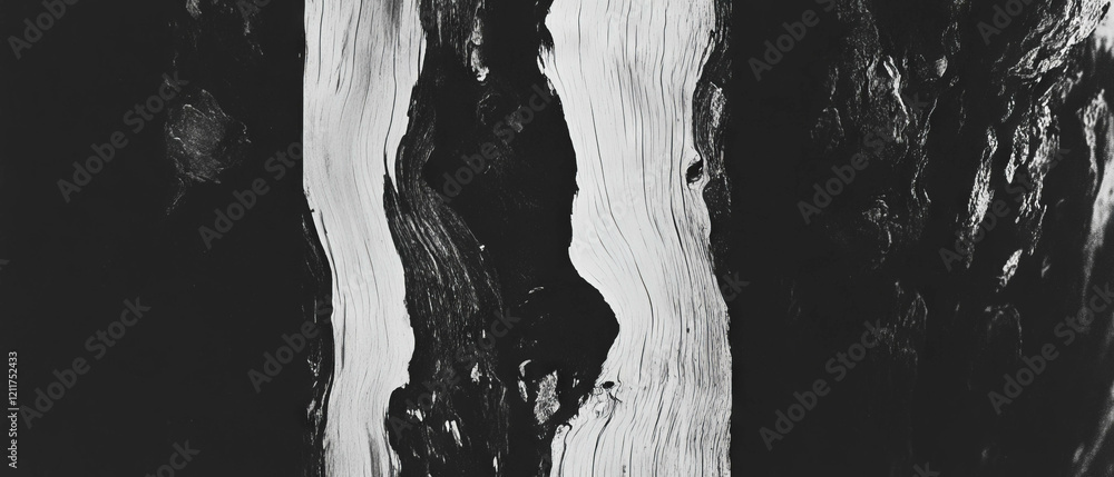Aufkleber Exploring the intricate patterns of tree bark textures in natural environments