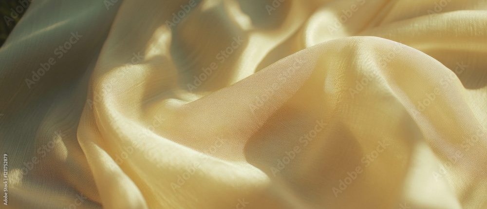 Poster tussah silk texture displaying coarse and natural colors in soft light