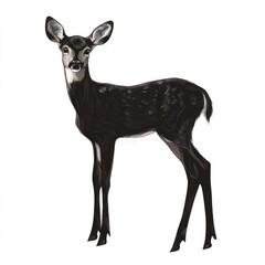 Fototapeta premium Elegant Dark Fawn in Profile