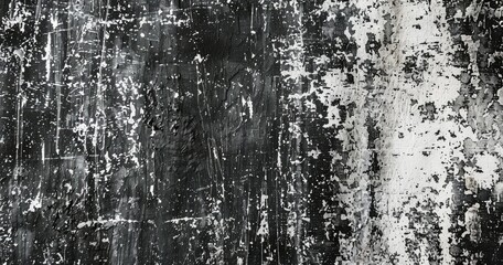 Fototapeta premium A textured monochrome surface with contrasting black and white patterns.