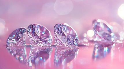Sparkling Diamonds: A Symphony of Pink and Light