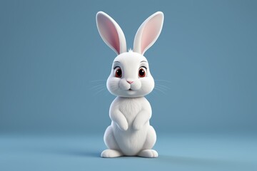 Obraz premium arafed white rabbit with big ears and a big nose